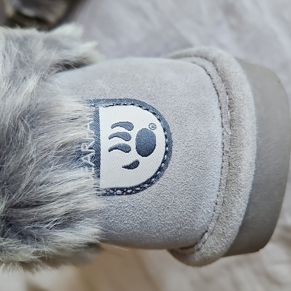 Bearpaw Gray Cow Suede Wool Blend Fur Lining Boots Mid Calf Sz 10M - Picture 10 of 17